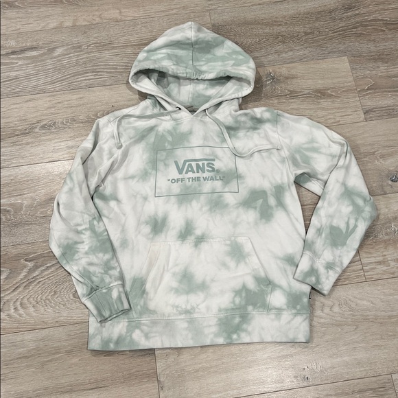 Vans Tops - Vans Green and White Tie-Dye Hoodie